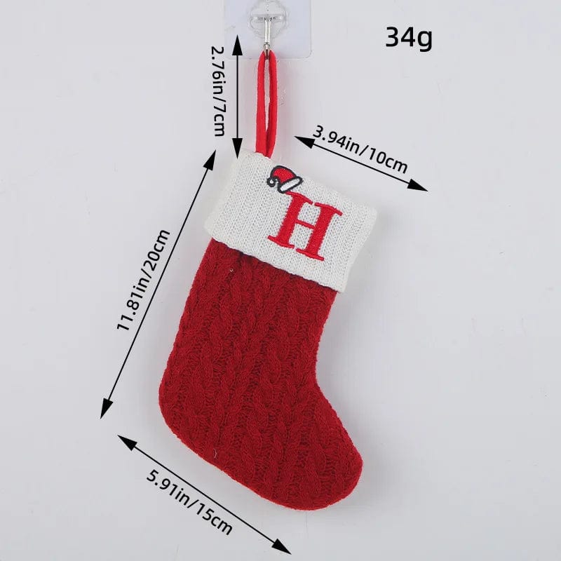 Initial Cable Knitted Stockings