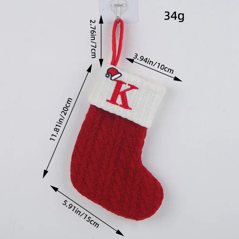 Initial Cable Knitted Stockings
