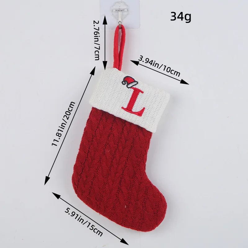 Initial Cable Knitted Stockings