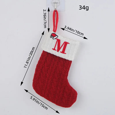 Initial Cable Knitted Stockings
