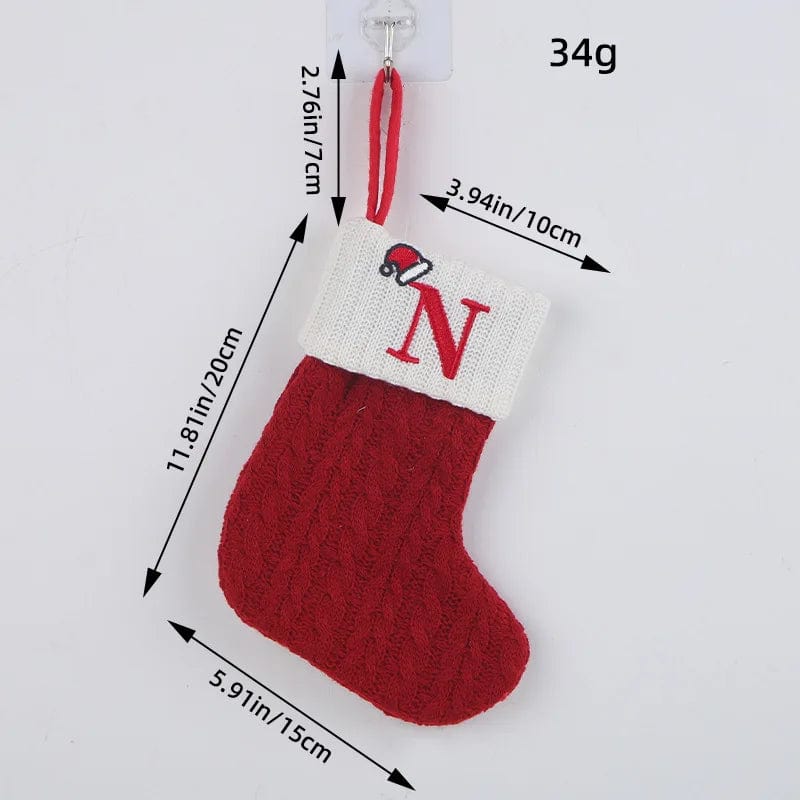 Initial Cable Knitted Stockings