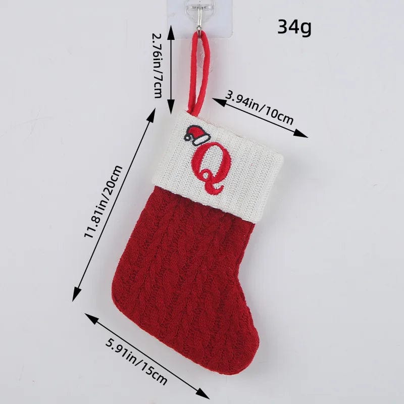 Initial Cable Knitted Stockings