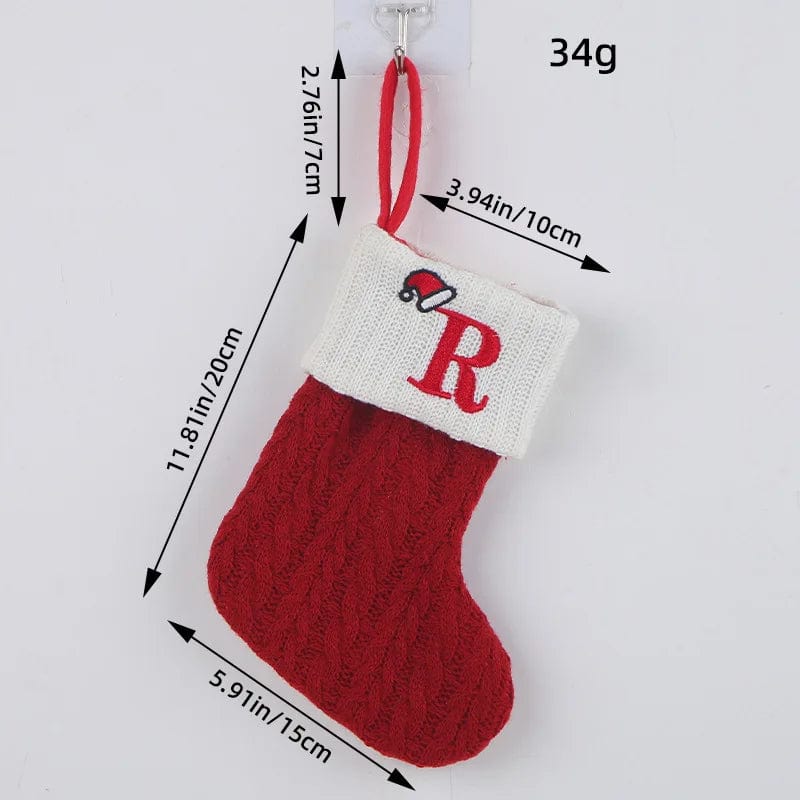 Initial Cable Knitted Stockings
