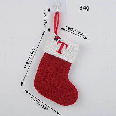Initial Cable Knitted Stockings