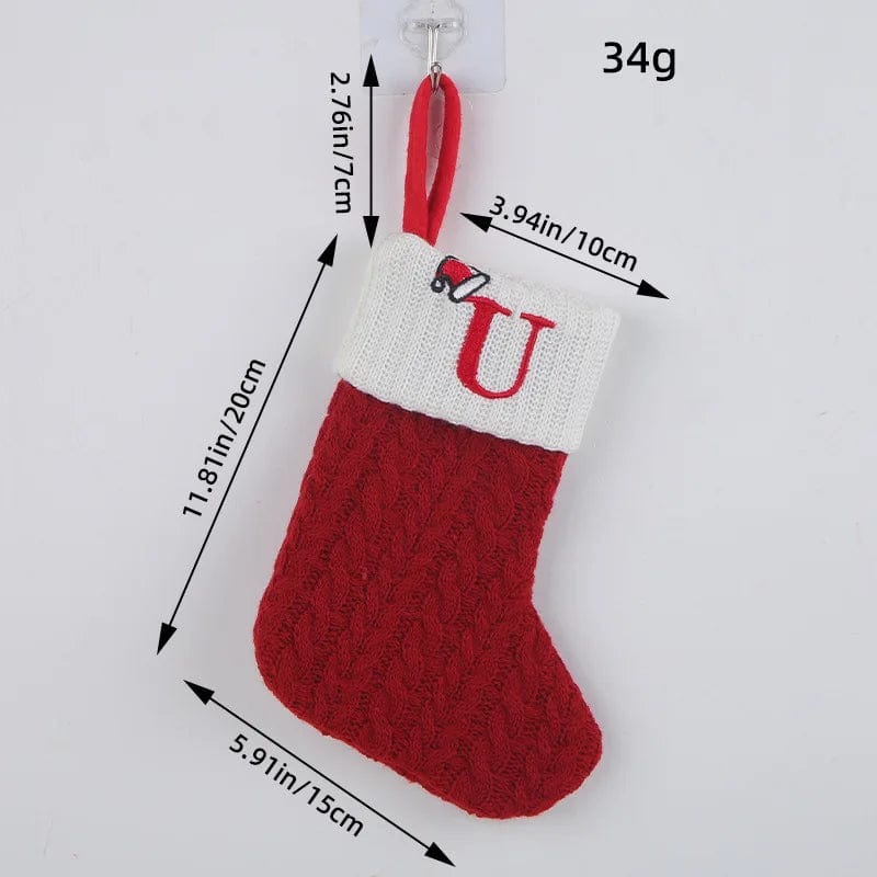 Initial Cable Knitted Stockings