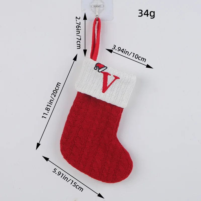 Initial Cable Knitted Stockings