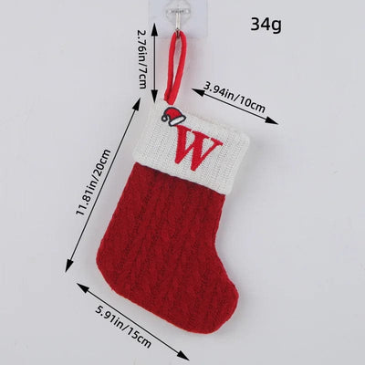 Initial Cable Knitted Stockings