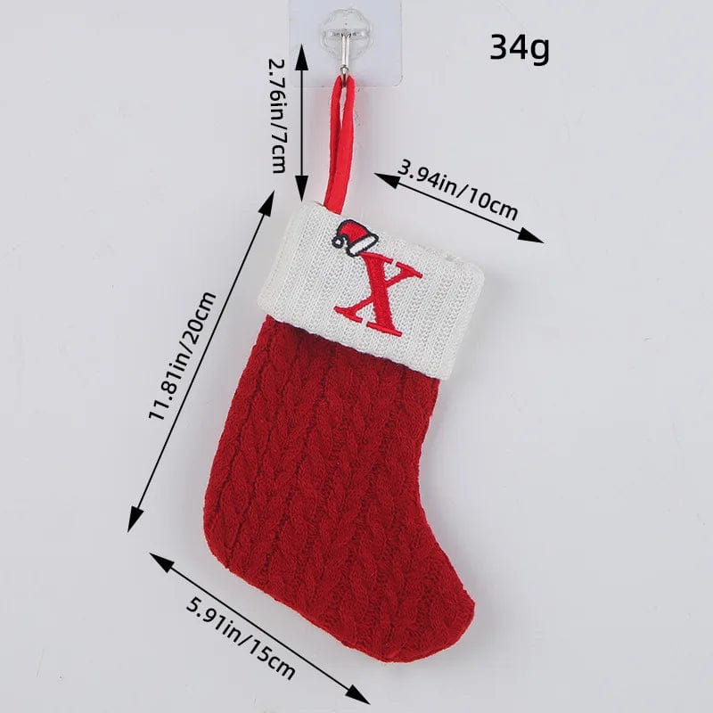 Initial Cable Knitted Stockings