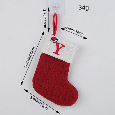 Initial Cable Knitted Stockings